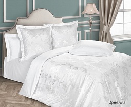 Орнелла постельное бельё из сатин-жаккарда Estetica Ecotex 2 спальное с европростынёй