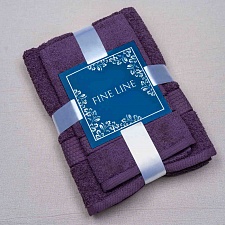 Набор махровых полотенец ТМ Fine Line 50х80 + 70х130 Бабл фиолетовый