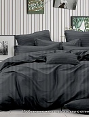 18-0201 (графитовый) постельное белье из страйп-сатина Бояртекс евро