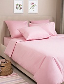 Светло-розовый постельное бельё из сатина Моноспейс Ecotex 1,5 спальное