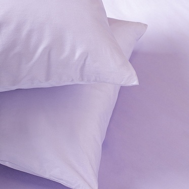 Сиреневый постельное бельё из сатина Моноспейс Ecotex 2 спальное с европростыней