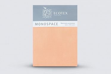 Простыня на резинке Моноспейс Ecotex 140*200*23 персиковая