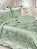 Летний сад постельное бельё из сатин-жаккарда Estetica Ecotex семейное в подарочном чемодане