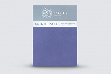 Простыня на резинке Моноспейс Ecotex 90*200*23 синяя
