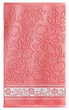 Гранаты коралловый полотенце кухонное махровое Sole Mio Нордтекс 35*55