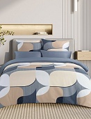 Блум постельное бельё из сатина Harmonica Ecotex 2 спальное с европростынёй