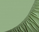 Простыня на резинке трикотажная СВС 140*200*20 хаки