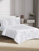 Бриллиант постельное бельё из сатин-жаккарда Estetica Ecotex 2 спальное с европростынёй в подарочном чемодане