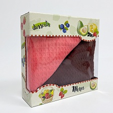 Набор вафельных полотенец грейпфрут/ шоколад KITCHE  - 2 шт   (50х80 см)