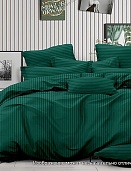 19-5420 (изумруд) постельное белье из страйп-сатина Бояртекс 2 спальное с европростынёй