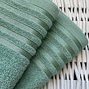 Полотенце махровое Гармония Он и Она 40*65 зеленый-чай