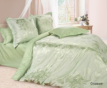 Оливия постельное бельё из сатин-жаккарда Estetica Ecotex 1.5 спальное