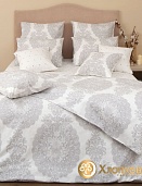 Сицилия Серебро постельное бельё из бязи Хлопковый Край 2 спальное с европростынёй