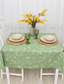 Скатерть рогожка 120х145  (Ботаника (грин) ОП)