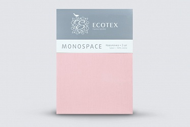 Наволочки из сатина Моноспейс Ecotex 2шт. 50*70 светло-розовый