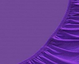 Простыня на резинке трикотажная СВС 140*200*20 фиолетовый