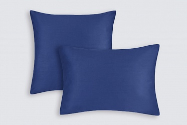 Наволочки из сатина Моноспейс Ecotex 2шт. 50*70 темно-синий