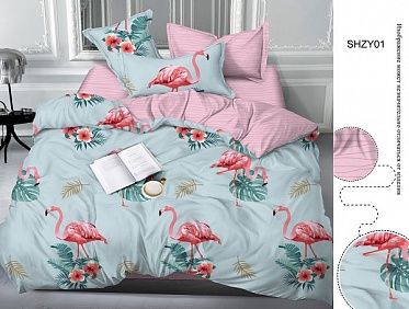 01 SHZY A/B (K) постельное белье из сатина Бояртекс 2 спальное с европростынёй