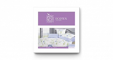Фиалки постельное бельё из сатина Harmonica Ecotex евро