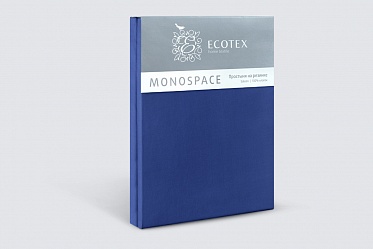 Простыня на резинке Моноспейс Ecotex 90*200*23 темно-синяя