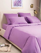 Фиолетовый постельное бельё из сатина Моноспейс Ecotex евро