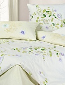 Цветочный Ноктюрн постельное бельё из сатина Harmonica Ecotex 2 спальное с европростынёй