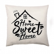 Подушка декоративная с фотопечатью 40х40 см, ткань смесовая (Sweet home)