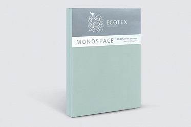 Простыня на резинке Моноспейс Ecotex 90*200*23 нежно-голубая
