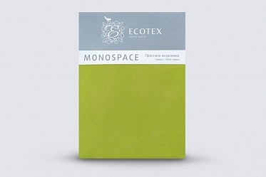 Простыня на резинке Моноспейс Ecotex 90*200*23 салатовая
