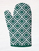 Прихватка-рукавица 18х28 Fine Line рис 62077 вид 1 Геометрия зеленый