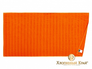 Страйп оранж полотенце махровое банное Хлопковый Край 70*140