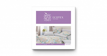 Селеста постельное бельё из сатина Harmonica Ecotex 2 спальное с простынёй на резинке