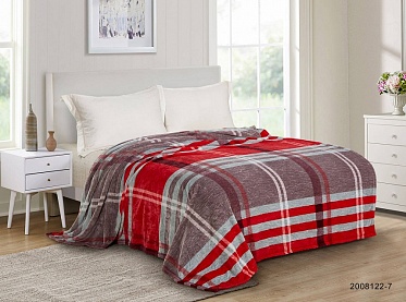 Плед велсофт 220х200 диз.2008122-7 (ПВХ сумка с ручками) Акварель