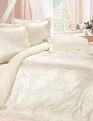 Нимфа постельное бельё из сатин-жаккарда Estetica Ecotex 2 спальное с европростынёй в подарочном чемодане