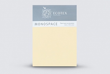 Простыня на резинке Моноспейс Ecotex 180200*23 ванильная