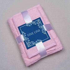 Набор махровых полотенец ТМ Fine Line 50х80 + 70х130 Бабл розовый