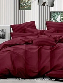 19-1940 (бордо) постельное белье из страйп-сатина Бояртекс 2 спальное с европростынёй