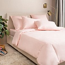 Простыня из сатина Моноспейс Ecotex евро пудровая