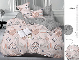 1824-3 A/B (K) постельное белье из сатина Бояртекс 2 спальное с европростынёй