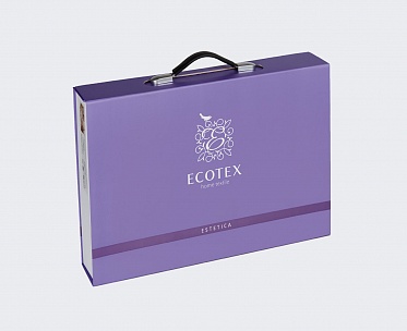 Пастораль постельное бельё из сатин-жаккарда Estetica Ecotex евро в подарочном чемодане