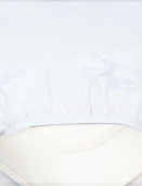 Простыня на резинке трикотажная в кроватку Ecotex  60х120х20 белая