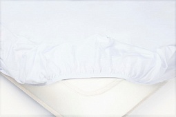 Простыня на резинке трикотажная в кроватку Ecotex  60х120х20 белая