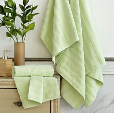 Полотенце «Verossa» махровое 70/140 500Г/М2 Stripe Цвет Светло-фисташковый
