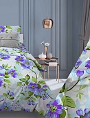 086 Яблоневый цвет (голубой) постельное белье из бязи Бояртекс 1,5 спальное