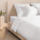 Простыня из сатина Моноспейс Ecotex евро белая