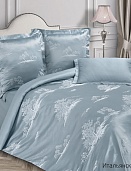 Итальянская Ривьера постельное бельё из сатин-жаккарда Estetica Ecotex 2 спальное с европростынёй в подарочном чемодане