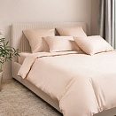 Кремовый постельное бельё из сатина Моноспейс Ecotex семейное