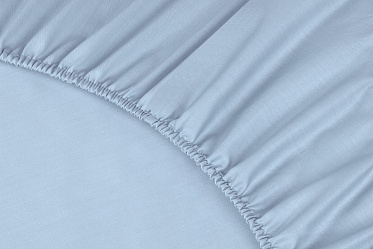 Простыня на резинке Моноспейс Ecotex 160*200*23 серо-голубая