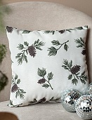 Подушка декоративная с фотопечатью 40х40 см, ткань смесовая (Еловые ветви)