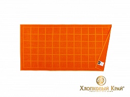 Клетка оранж полотенце махровое банное Хлопковый Край 70*140